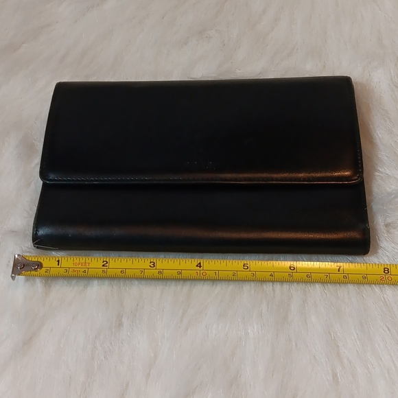Black Leather Vintage Coach Checkbook Wallet - Picture 9 of 10